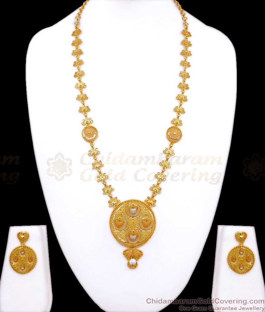 Stylish Enamel Pattern Forming Gold Haram Earrings Combo Shop Online HR2601
