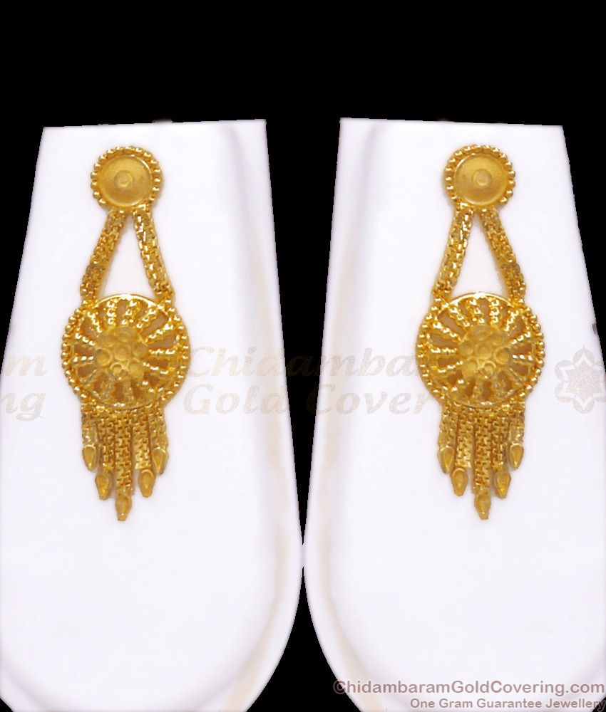 Premium 2 Gram Gold Forming Haaram Earring Combo Bridal Set HR2603