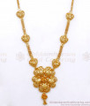 Stylish Bridal Wear Light Weight Gold Secondary Haram Floral Design Shop Online HR2610