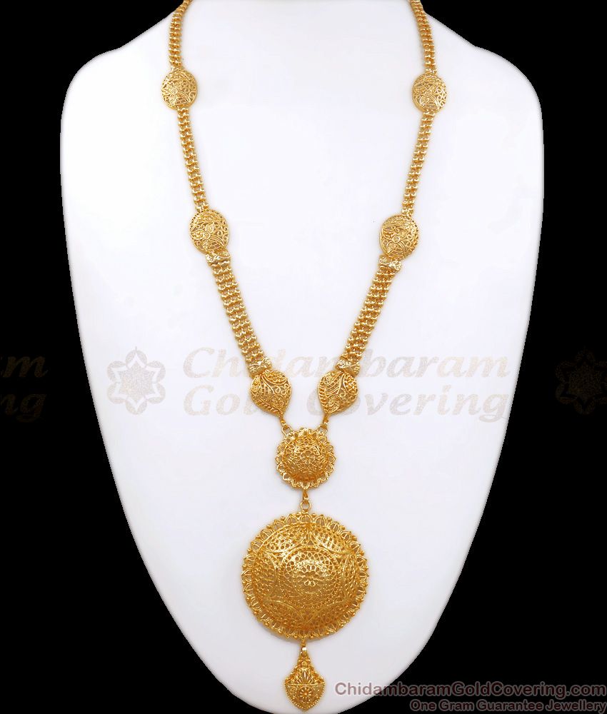 Premium Light Weight Long Gold Haram Bridal Collections Shop Online HR2620