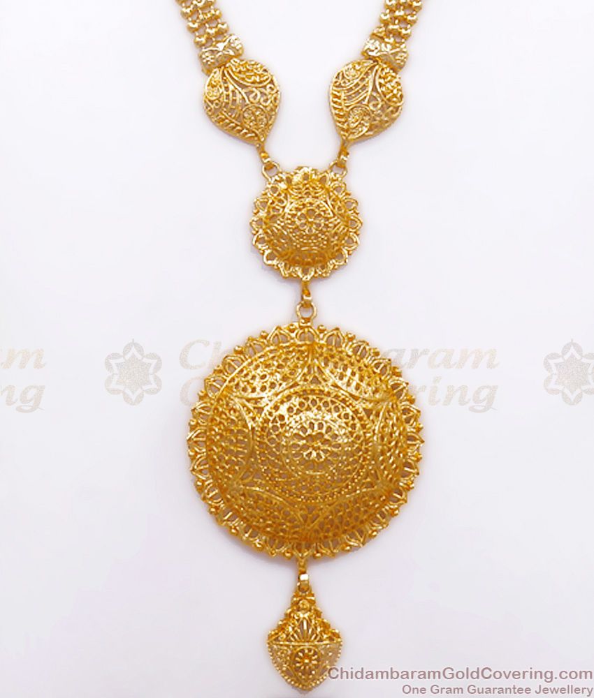 Premium Light Weight Long Gold Haram Bridal Collections Shop Online HR2620