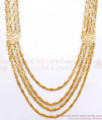 4 Line One Gram Gold Governor Malai Haram Bridal Collections HR2624