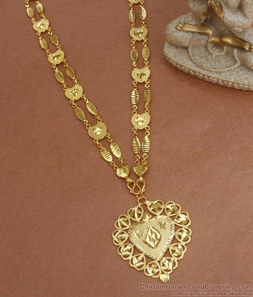 Heart Shaped One Gram Gold Governor Malai Haram Shop Online HR2625