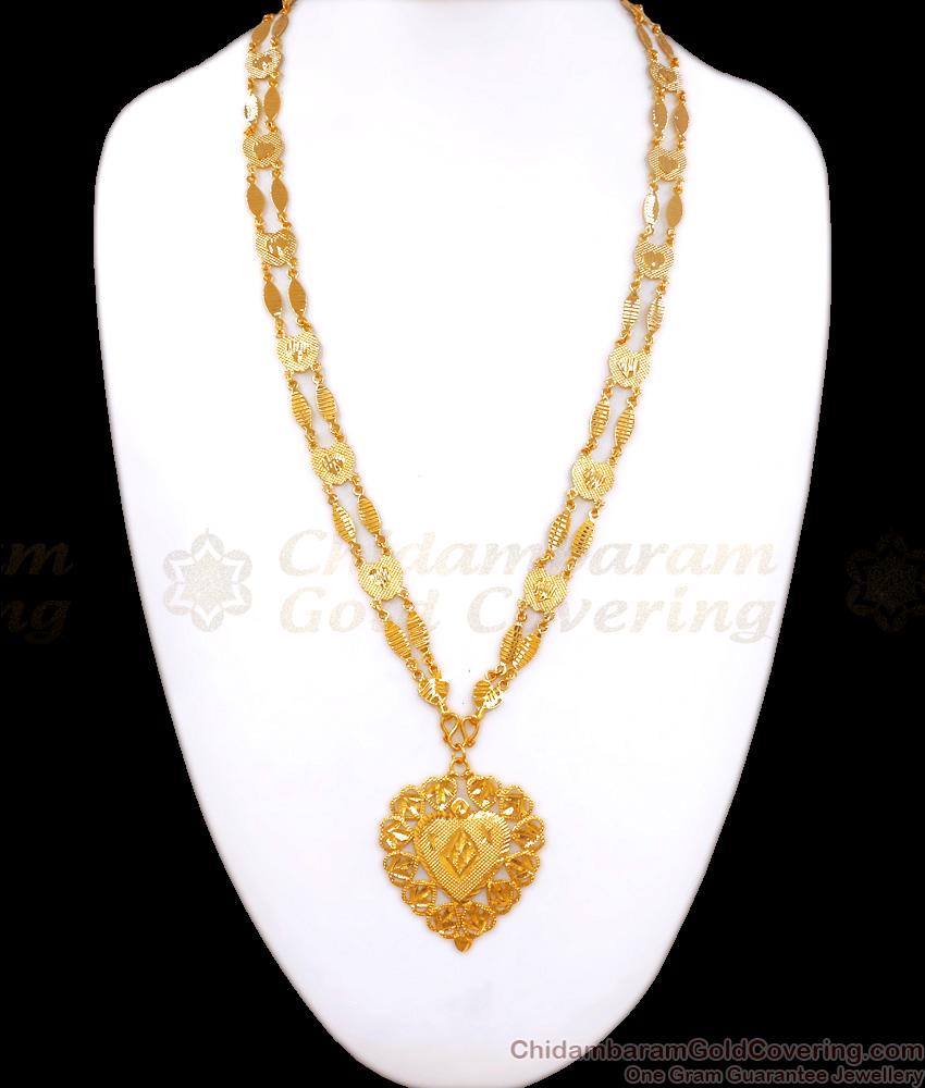 Heart Shaped One Gram Gold Governor Malai Haram Shop Online HR2625