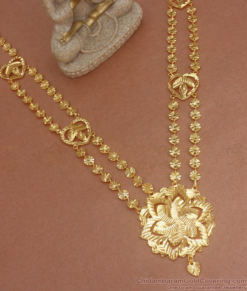 Full Gold Tone Governor Malai Gold Haram Designs Shop Online HR2631