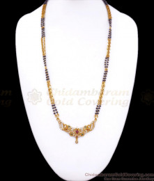 Two Line Gold Imitation Mangalsutra Dollar Wheat Chain Designs HR2636 Two Line Gold Imitation Mangalsutra Dollar Wheat Chain Designs HR2636
