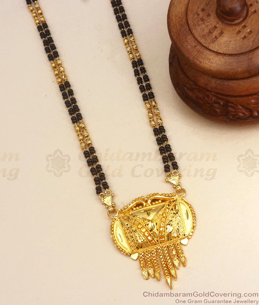 Traditional 2 Line Forming Gold Mangalsutra Haram Shop Online HR2640
