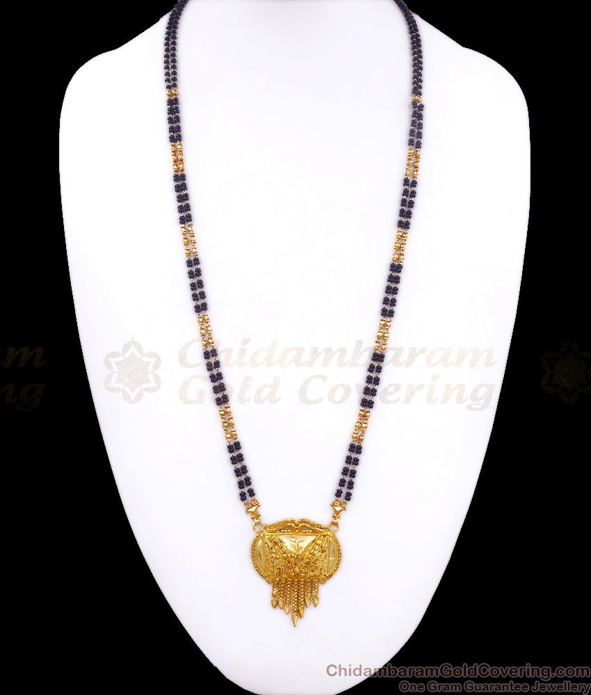 Traditional 2 Line Forming Gold Mangalsutra Haram Shop Online HR2640