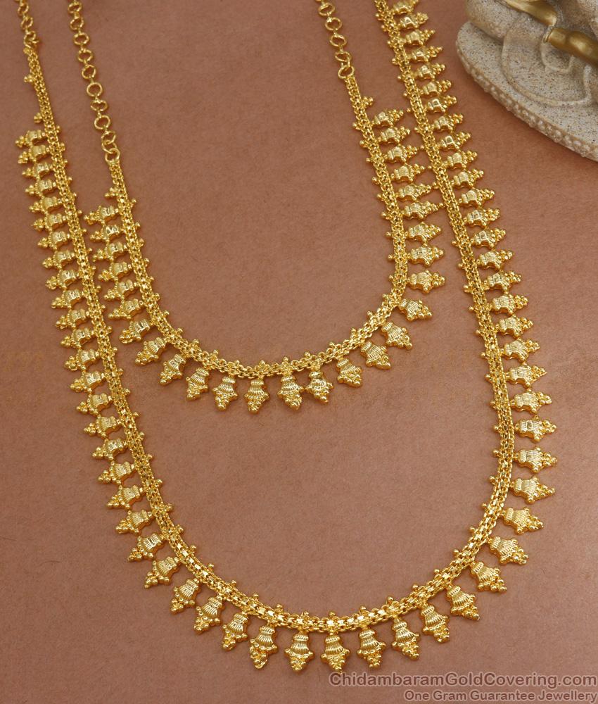 Buy Kerala 1 Gram Gold Bridal Haram Necklace Combo Set Online HR2644