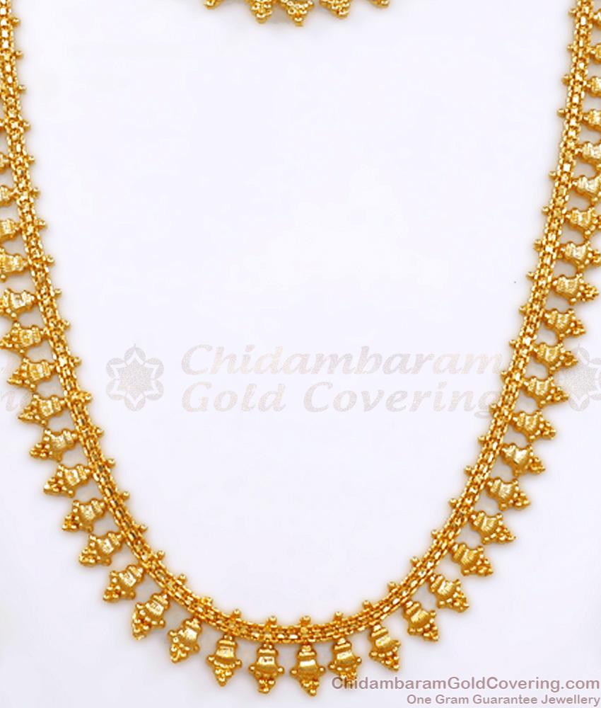 Buy Kerala 1 Gram Gold Bridal Haram Necklace Combo Set Online HR2644