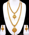 Grand One Gram Gold Haram Earring Combo Calcutta Pattern Shop Online HR2650