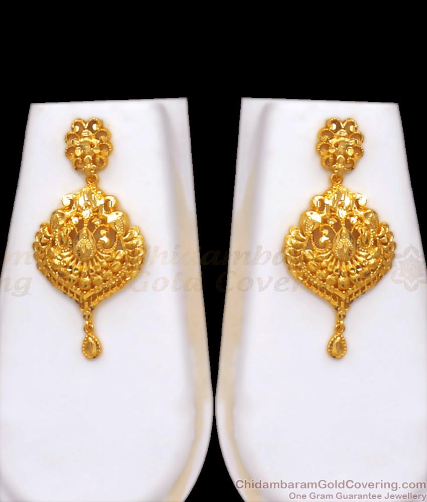 Grand One Gram Gold Haram Earring Combo Calcutta Pattern Shop Online HR2650