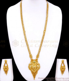 Kolkata Pattern Two Gram Gold Haram Earring Combo Floral Designs Shop Online HR2669 Kolkata Pattern Two Gram Gold Haram Earring Combo Floral Designs Shop Online HR2669