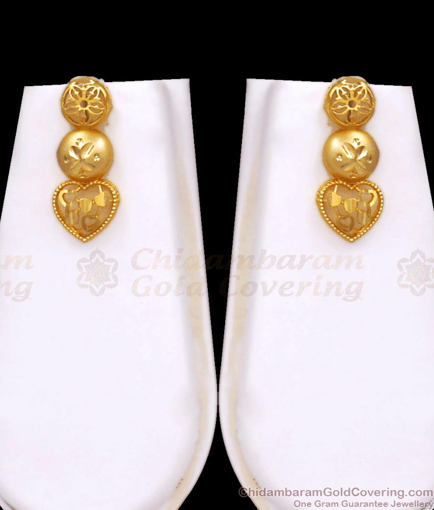 Latest Arabic Pattern 2 Gram Gold Haram Earring Combo Bridal Collections HR2678