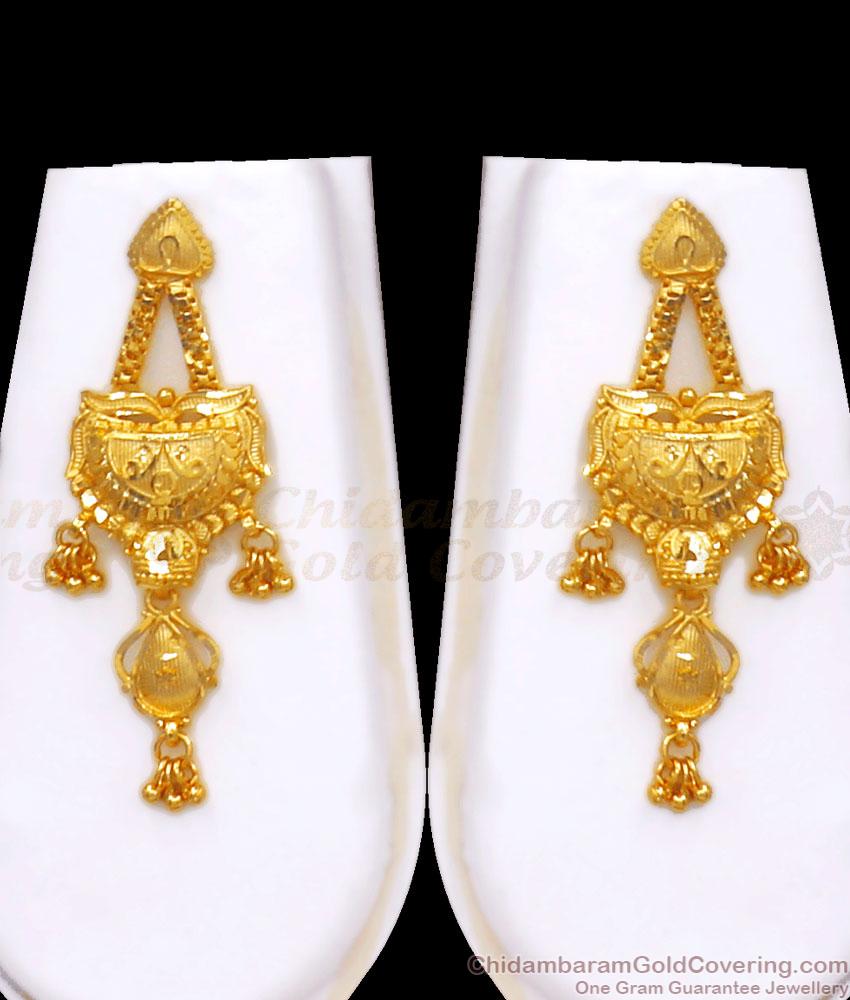 Two Gram Gold Haram Earring Bridal Combo Calcutta Pattern HR2680