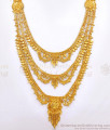 Grand 2 Gram Gold Haram Bridal Calcutta Collections With Earrings Shop Online HR2682