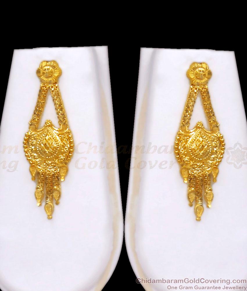 Grand 2 Gram Gold Haram Bridal Calcutta Collections With Earrings Shop Online HR2682