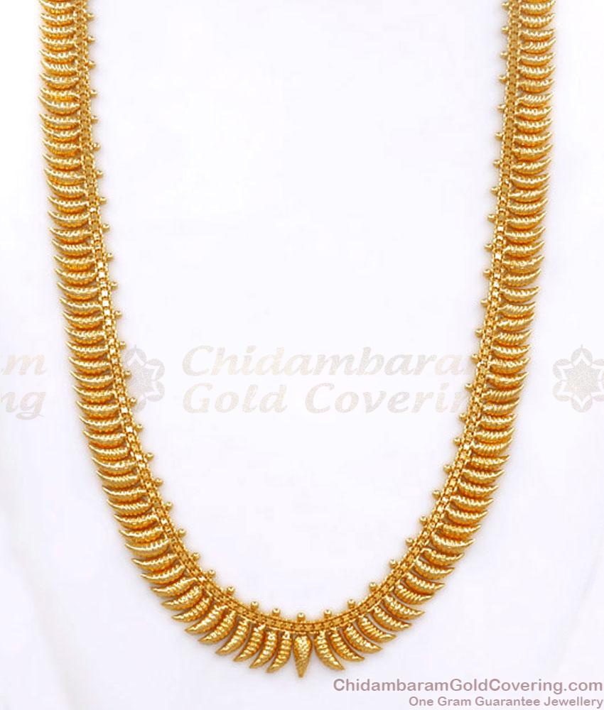 Traditional Kerala Pattern Mullaipoo One Gram Gold Haram Shop Online HR2686