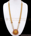 Premium Quality Gold Imitation Haram Lakshmi Double Line Pearls Shop Online HR2699
