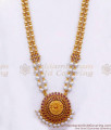 Premium Quality Gold Imitation Haram Lakshmi Double Line Pearls Shop Online HR2699