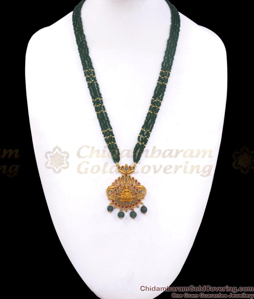 Hyderabad Jewelry Hydro Crystal Gold Haram Designer Jewelry HR2701