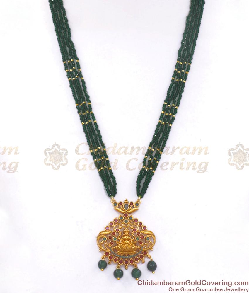 Hyderabad Jewelry Hydro Crystal Gold Haram Designer Jewelry HR2701
