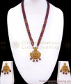 Hyderabad Jewelry Hydro Crystal Haram Earrings Long Necklace Set HR2702
