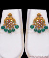 Grand Emerald Stone Gold Plated Plated Haram Earrings Combo Set HR2703