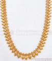 Unique Pure Gold Tone Haram Lakshmi Leaf Designs Shop Online HR2706