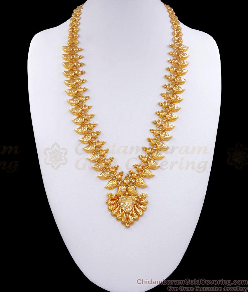 Pure 1 Gram Gold Traditional Kerala Haram Designs Jewelry HR2719