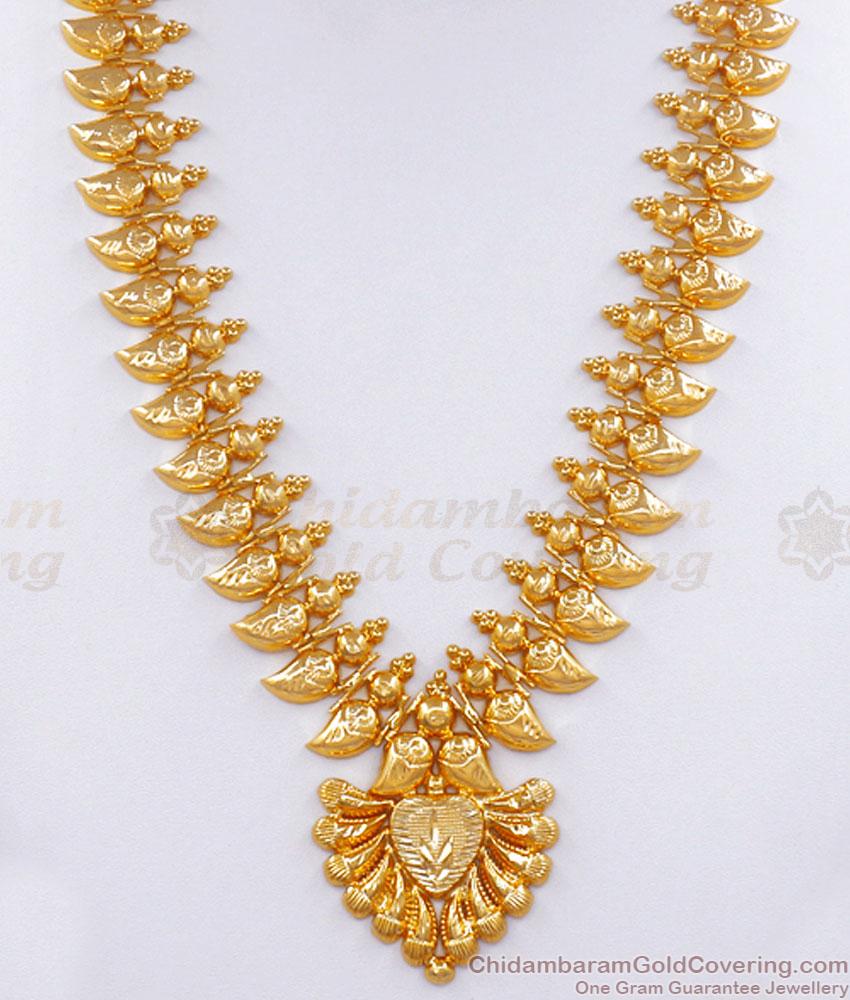 Pure 1 Gram Gold Traditional Kerala Haram Designs Jewelry HR2719