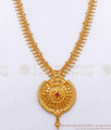 Beautiful Gold Plated Haram Single Ruby Stone Collections Shop Online HR2736