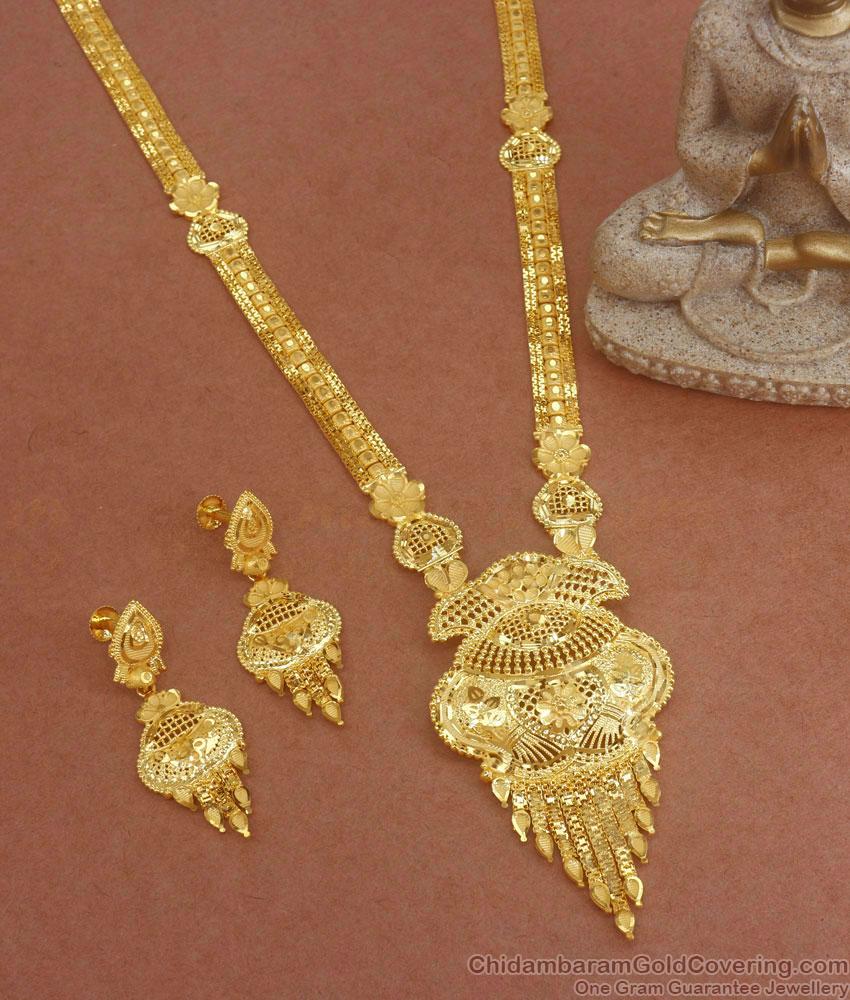 Grand Gold Tone Rani Haram Forming Bridal Combo Collections Shop Online HR2746