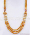 Vintage Look Heavy 1 Gram Gold Nelikka Haram Earring Combo Pearl Designs HR2766