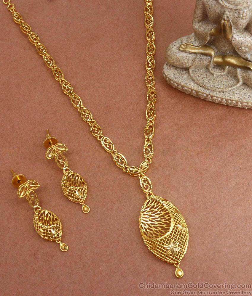 Premium One Gram Gold Haram Earring Combo Party Wear Collections HR2768