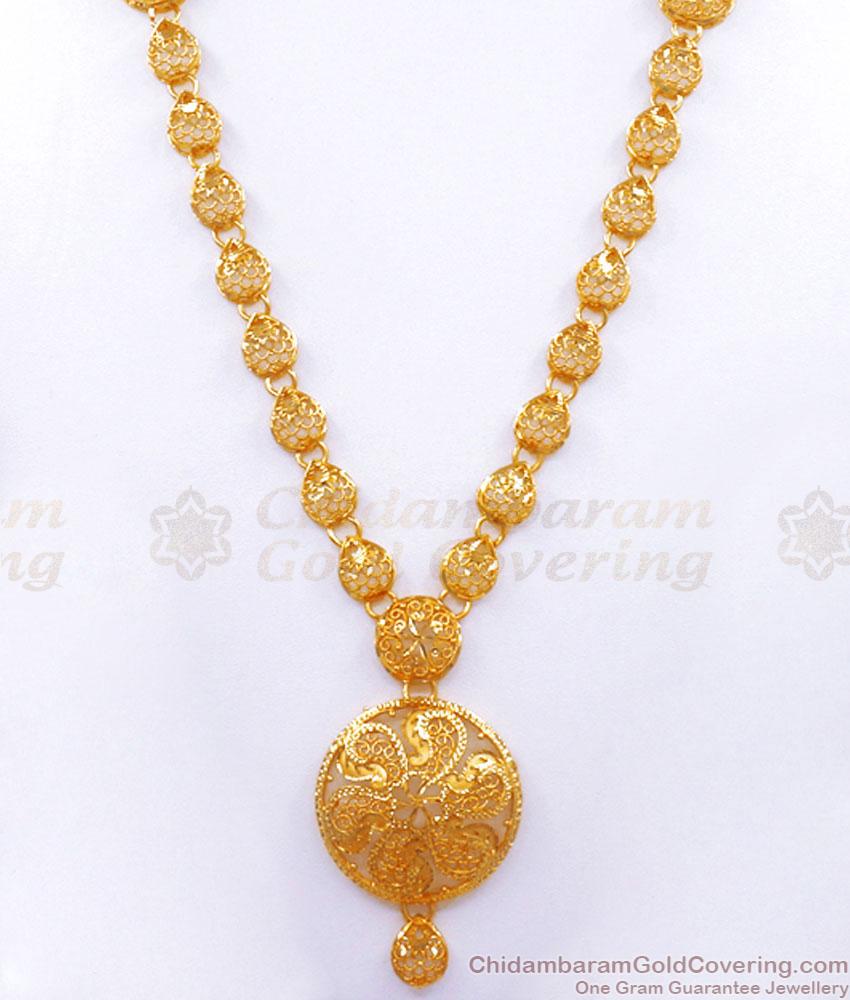 High Quality 2 Gram Gold Long Haram Forming Bridal Set Shop Online HR2776