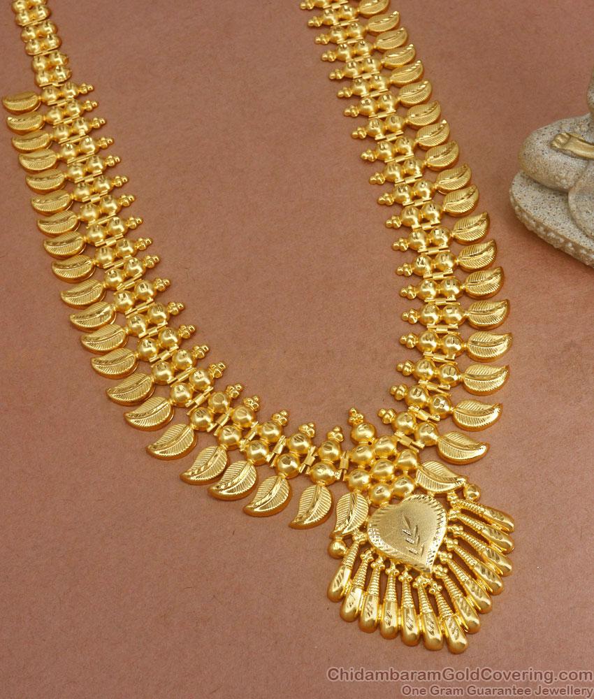 Kerala Bridal Gold Haram Matt Finish Jewelry Collections Shop Online HR2778
