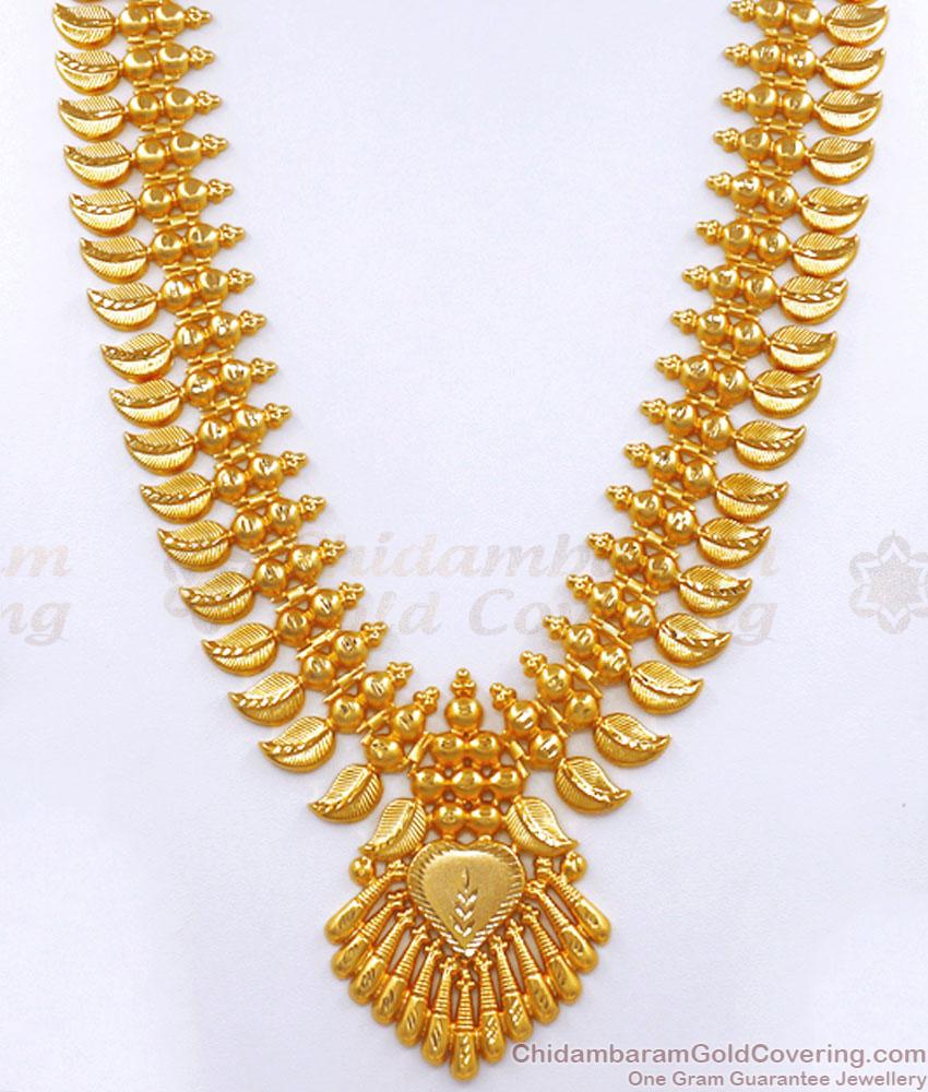 Kerala Bridal Gold Haram Matt Finish Jewelry Collections Shop Online HR2778