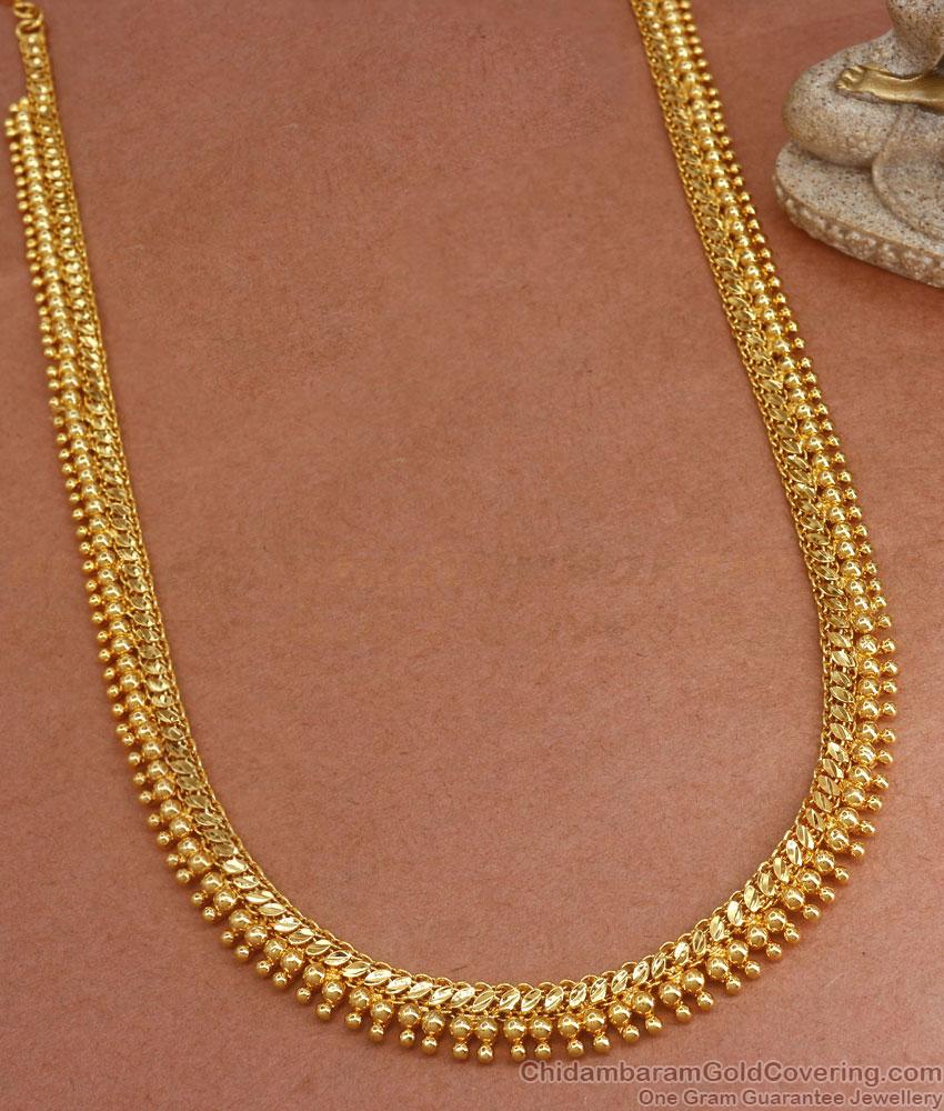 Plain Mullaipoo Gold Imitation Haaram Kerala Bridal Jewelry HR2780