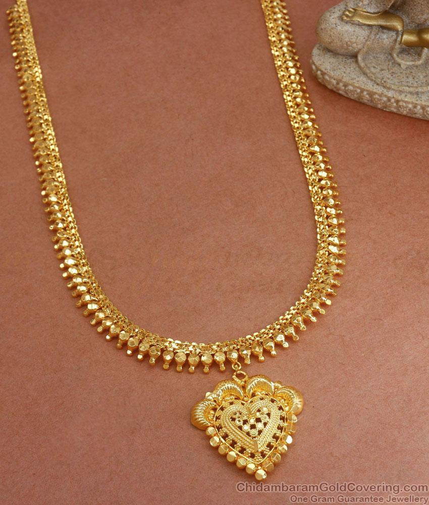 Bridal One Gram Gold Haram Heart Mullai Designs Shop Online HR2782