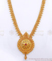 Handcrafted Ruby Stone Gold Imitation Haram Floral Design HR2786