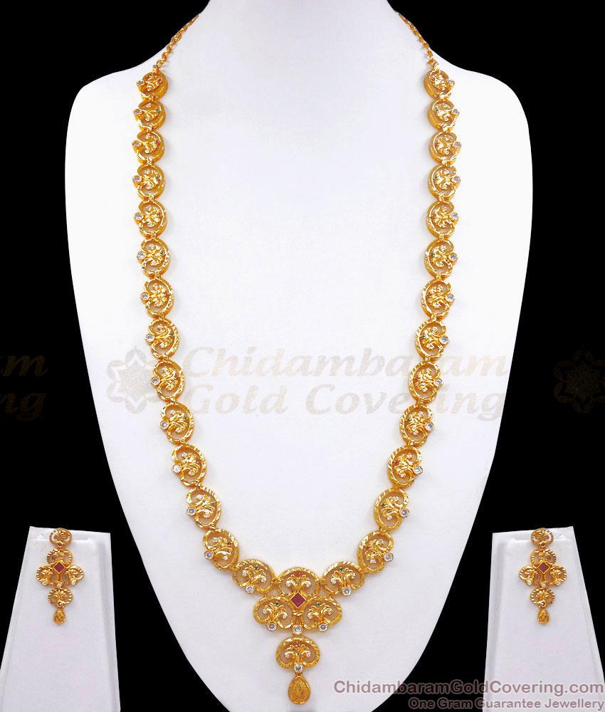 1 Gram Gold Bridal Haram Earring Srilankan Design Combo Shop Online HR2802