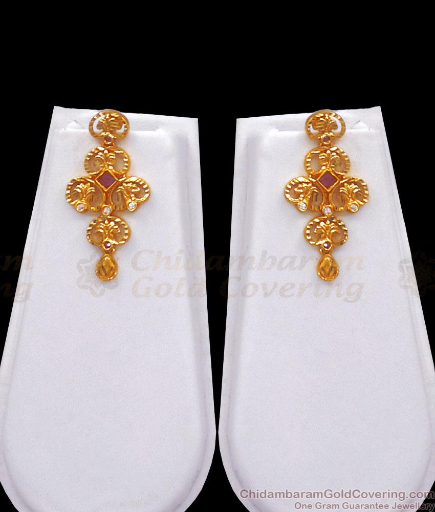 1 Gram Gold Bridal Haram Earring Srilankan Design Combo Shop Online HR2802