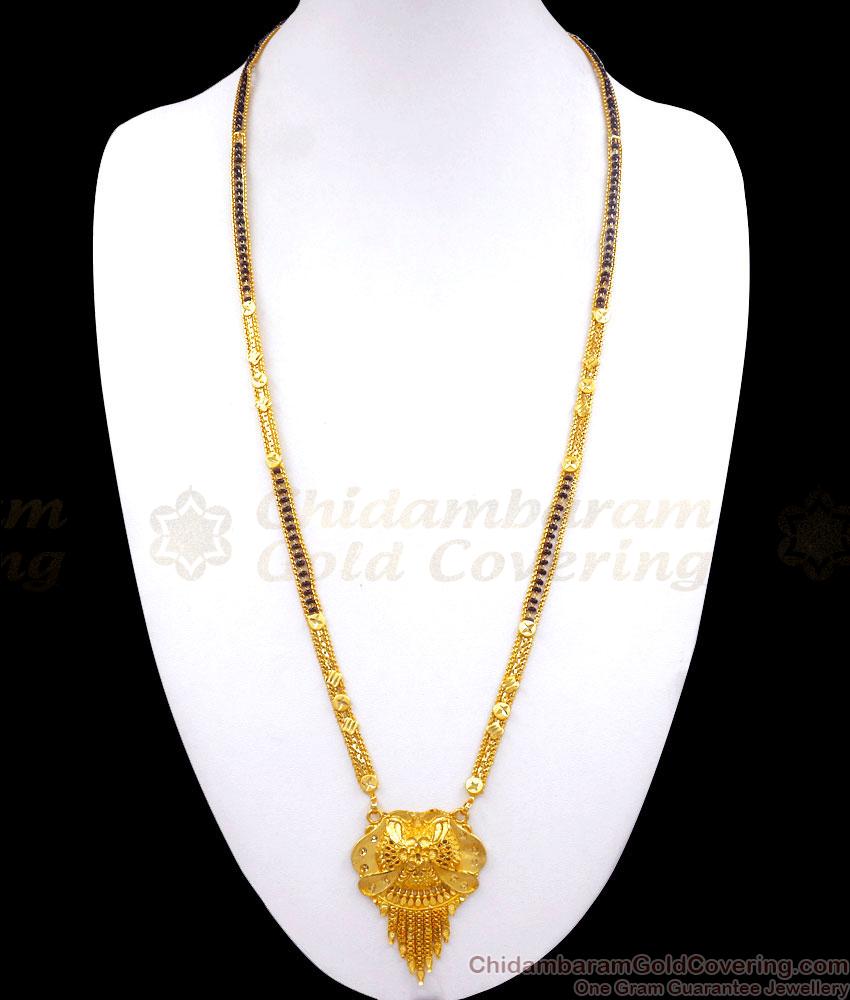 Calcutta Pattern 2 Gram Gold Haram Mangalsutra Designs HR2806