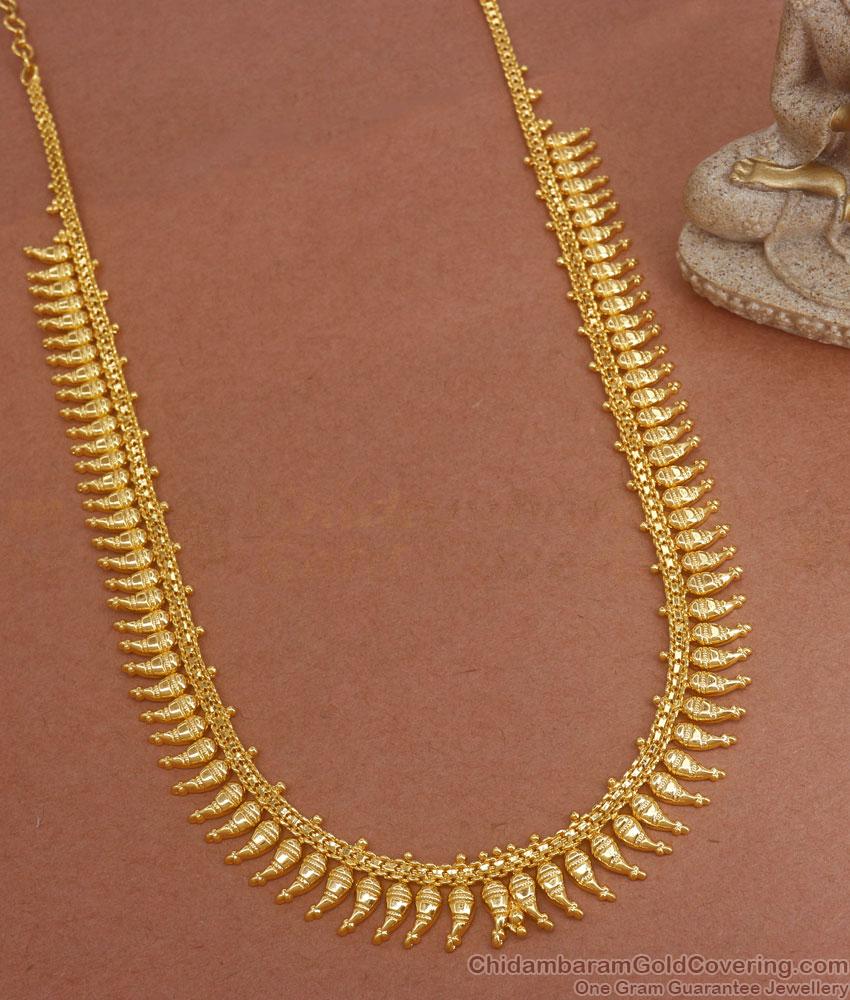 One Gram Gold Mullaipoo Haram Kerala Jewelry Collections HR2815