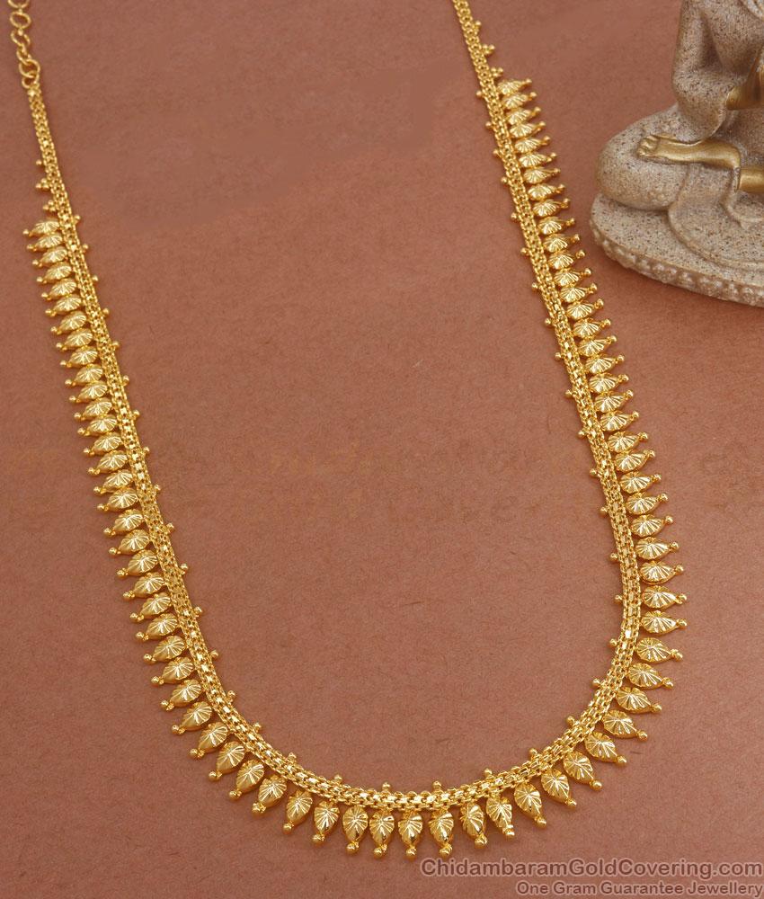 Unique 1 Gram Gold Haram Plain Bridal Jewelry Collections HR2816