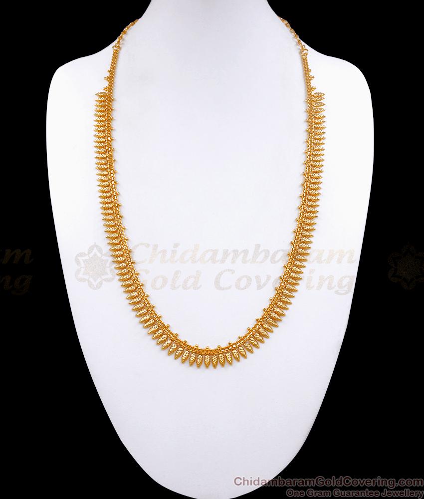 Stylish Gold Light Weight Kerala Haram Collections Shop Online HR2818