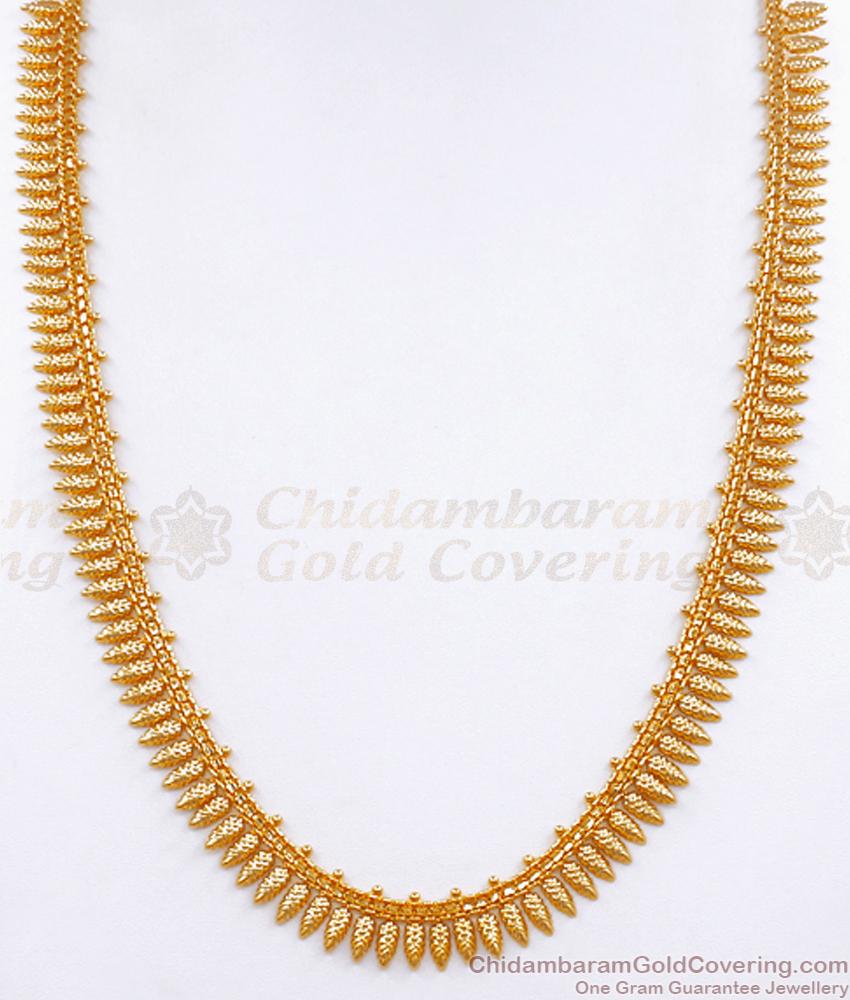 Stylish Gold Light Weight Kerala Haram Collections Shop Online HR2818