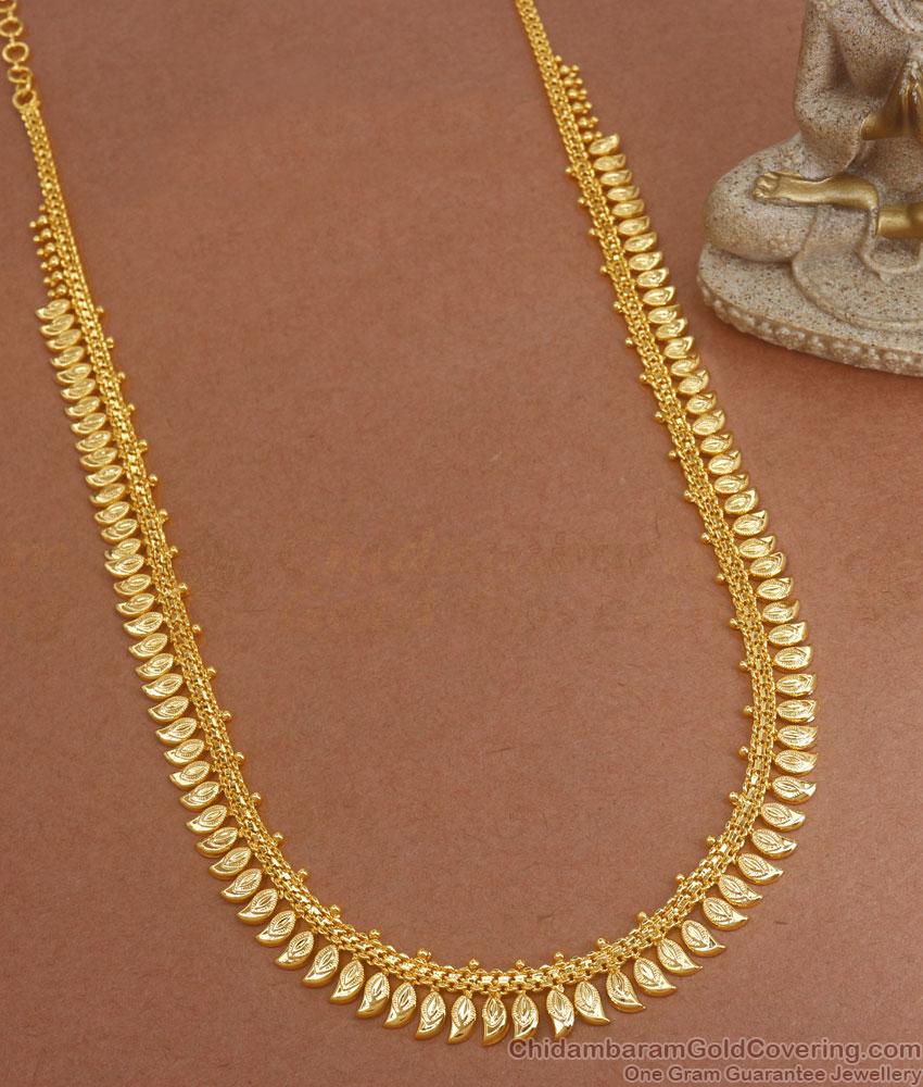 Real Gold Tone Kerala Haram Small Leafs Designs Shop Online HR2821