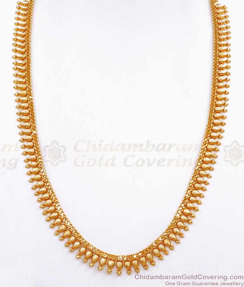 Plain One Gram Gold Haram Mullai Arumbu Kerala Bridal Collections HR2831